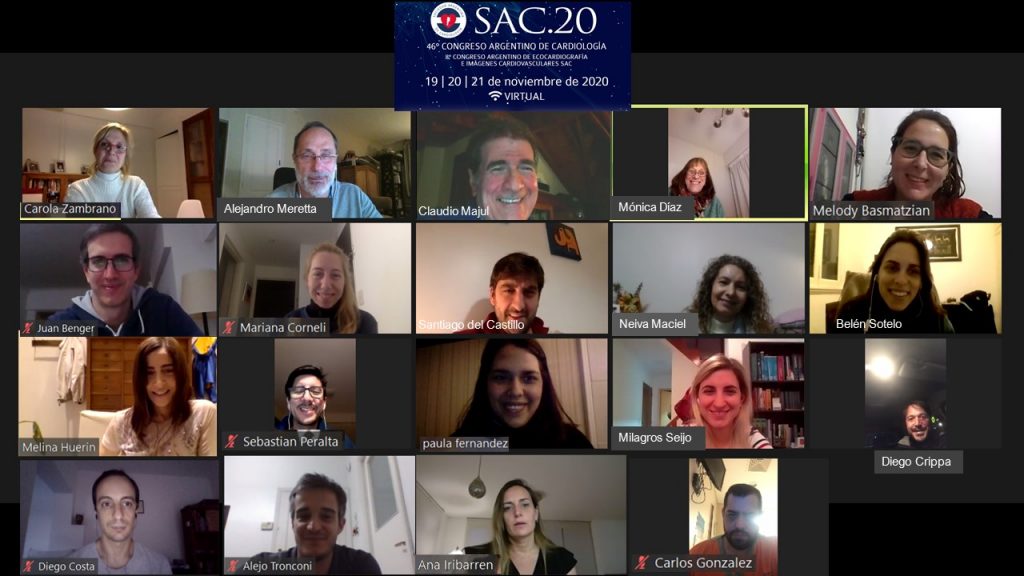 Comité científico del Congreso SAC.20 en reunión zoom