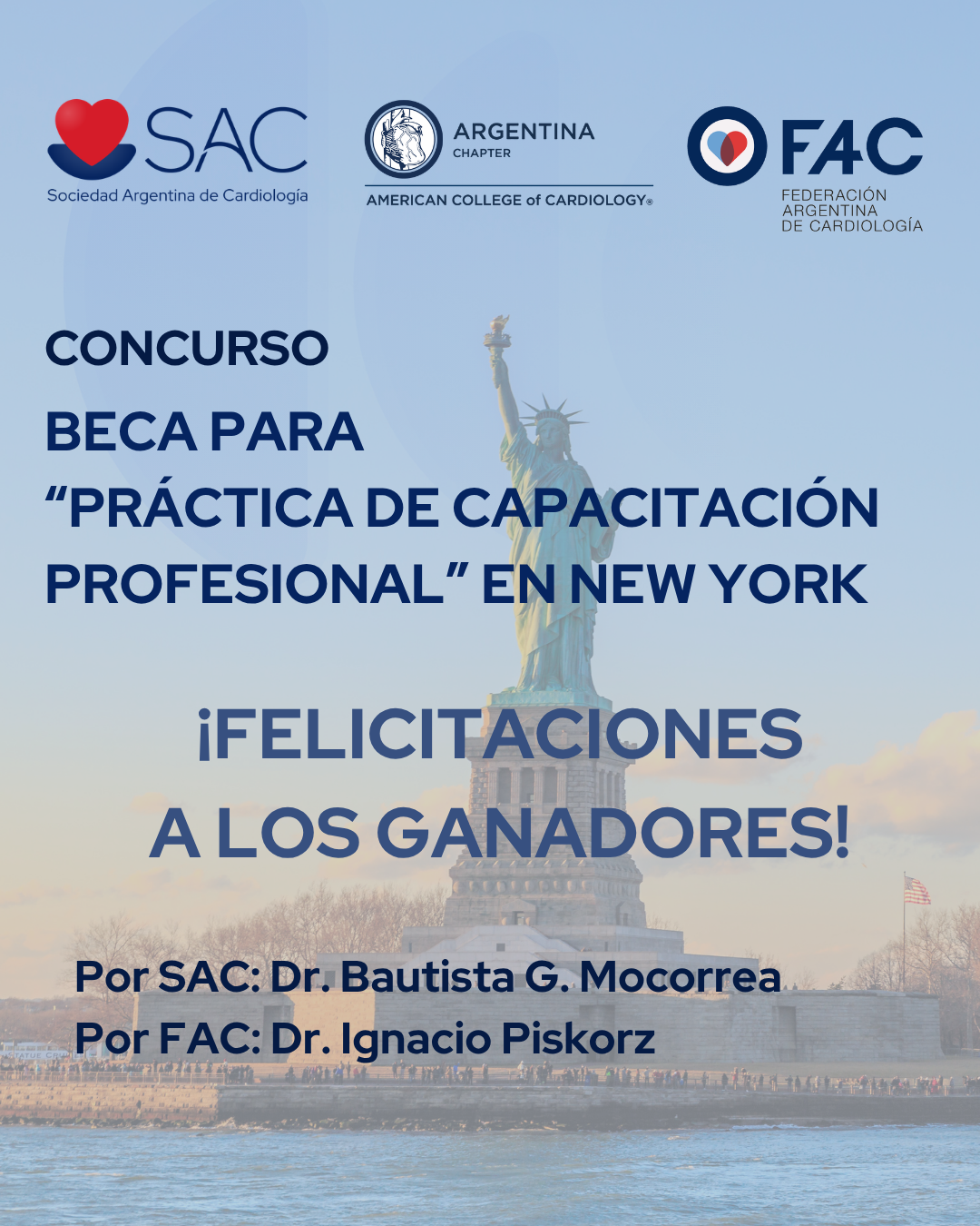 El capítulo argentino del ACC anuncia a los ganadores de la beca para práctica de capacitación profesional en Nueva York 2026